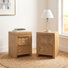 Modern 2 Drawer Nightstand Side Tables, Set Of 2