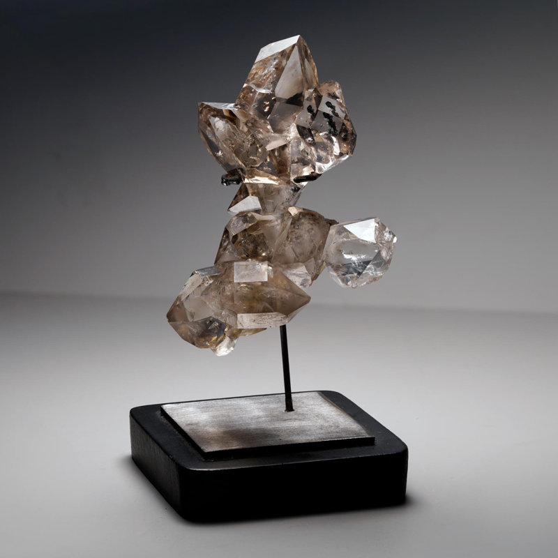 Herkimer Diamond Cluster on Custom Stand
