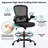 Ergonomic Drafting Chair with Flip-up Armrests and Adjustable Footrest Ring-1969279667