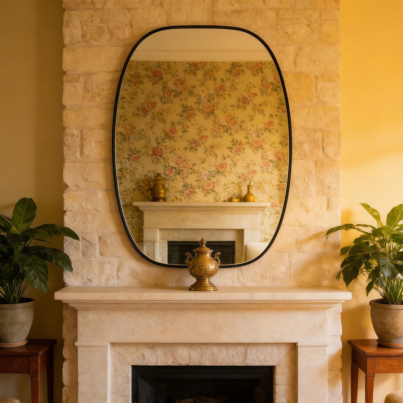Miroir mural pour salle de bain 30x40 po, Noir