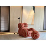 Aireal Upholstered Accent Chair with Ottoman