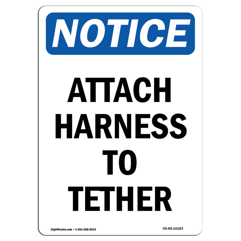Attach Harness To Tether Sign