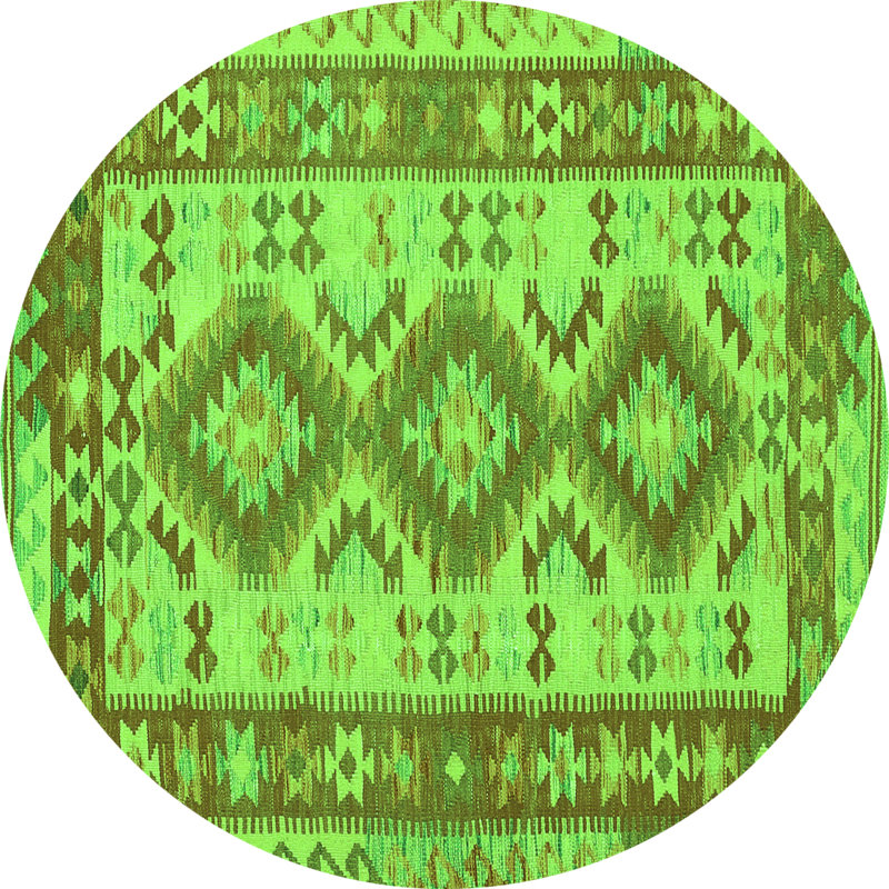 Harvee Performance Southwestern Indoor Rug, Round 8'