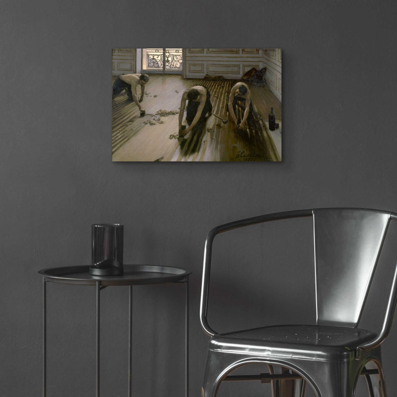 «The Floor Planers» par Gustave Caillebotte, art mural en verre acrylique, H 16 po x l 24 po x P 0,2 po