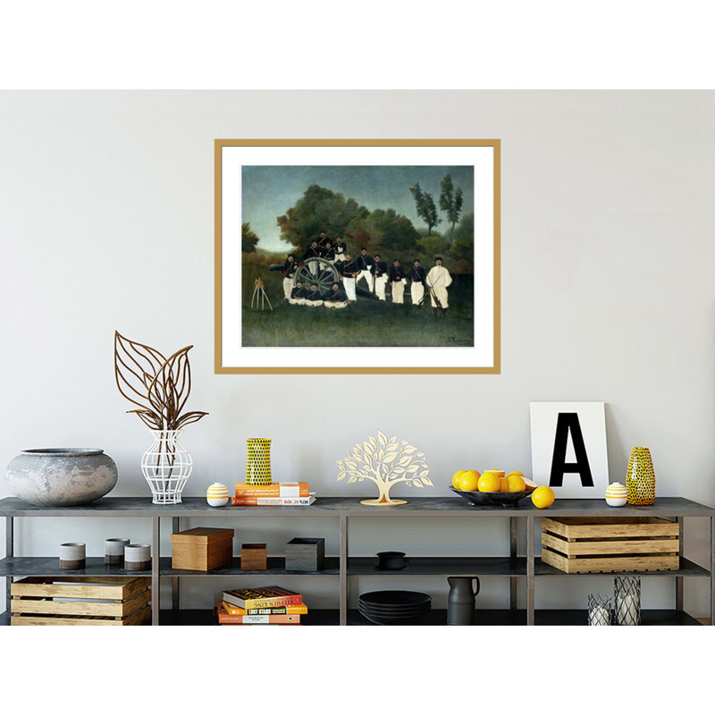 Artillerymen (Les Artillers) par Henri Rousseau, impression giclée sur cadre, H 33,5 po x l 40,78 po