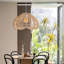 Luminaire suspendu 1 lumière Rattan Flower
