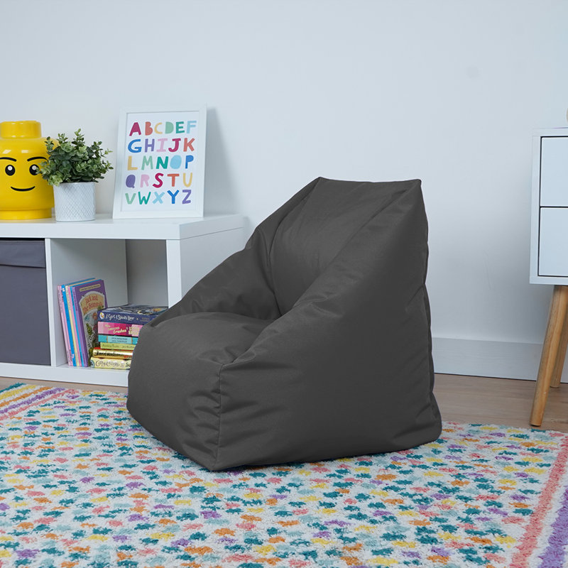Polyester Outdoor Friendly Refillable Bean Bag Chair, Grey