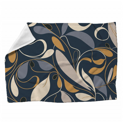 Jeté en peluche floral tendance