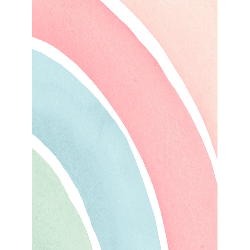 Adhésif décoratif arc-en-ciel, Corail, H 39 po x l 48 po