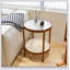 Ensemble de 2 tables basses de style campagnard moderne, tables gigognes élégantes et élégantes pour une utilisation polyvalente