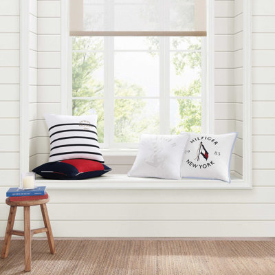 Tommy Hilfiger Placement Stripe Navy Throw Pillow