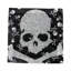 Grandes serviettes de table en satin de coton Crossbones
