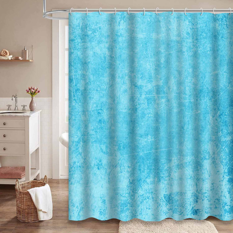 Rideau de douche à motif abstrait grunge avec 12 crochets, L 72 po x l 72 po