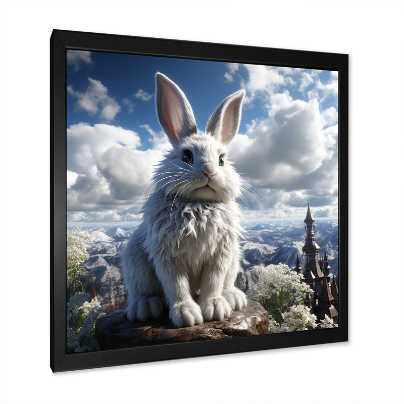 Sommet de montagne Mighty Rabbit, Cadre simple noir, H 24 po x l 24 po x P 1 po