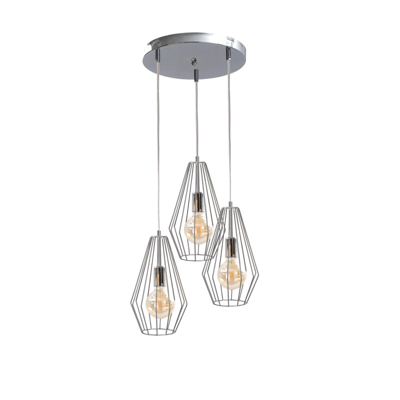 Estero 3 - Light Geometric Pendant, Silver