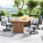 Set of 2 Outdoor Patio 360° Swivel Dining Rocking Chairs - UV Resistant, Padded PVC-coated Polyester Mesh, Rust-Proof Steel Frame, 400 Lb Capacity-1537225015-1537225012