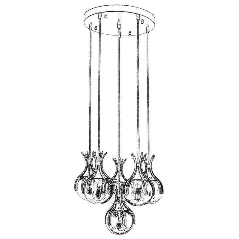 Harloe - Light Gold Kitchen Island Pendant, Black