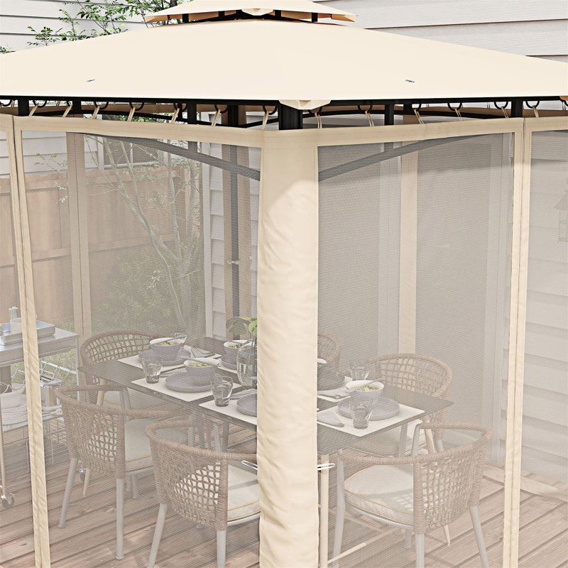 Pavillon de jardin avec filet Outsunny