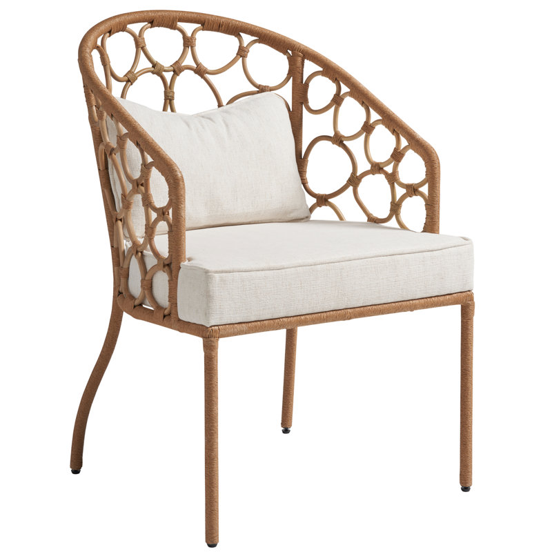 Pebble Upholstered Arm Chair, Natural