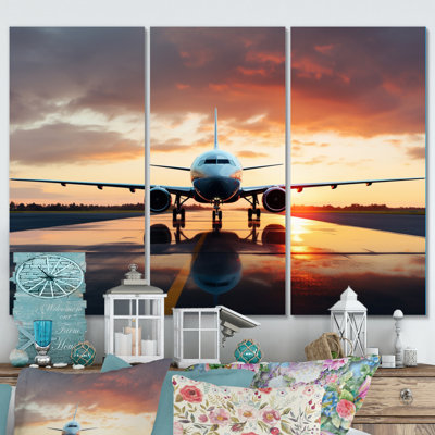 Ready For Take Off Plane Photo Transportation Wall Decor on Metal