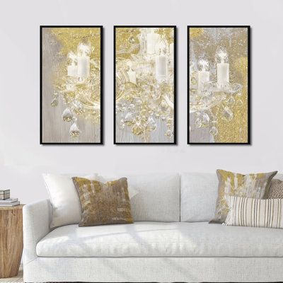 Ensemble d'art mural encadré sur toile Treasured Cottage - Glam