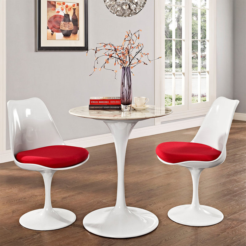 Chaise sans accoudoirs Alina, Rouge