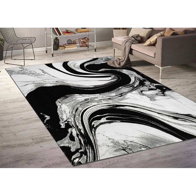 Charliyah Abstract Flatweave Indoor / Outdoor Area Rug, Rectangle 240 x 320 cm