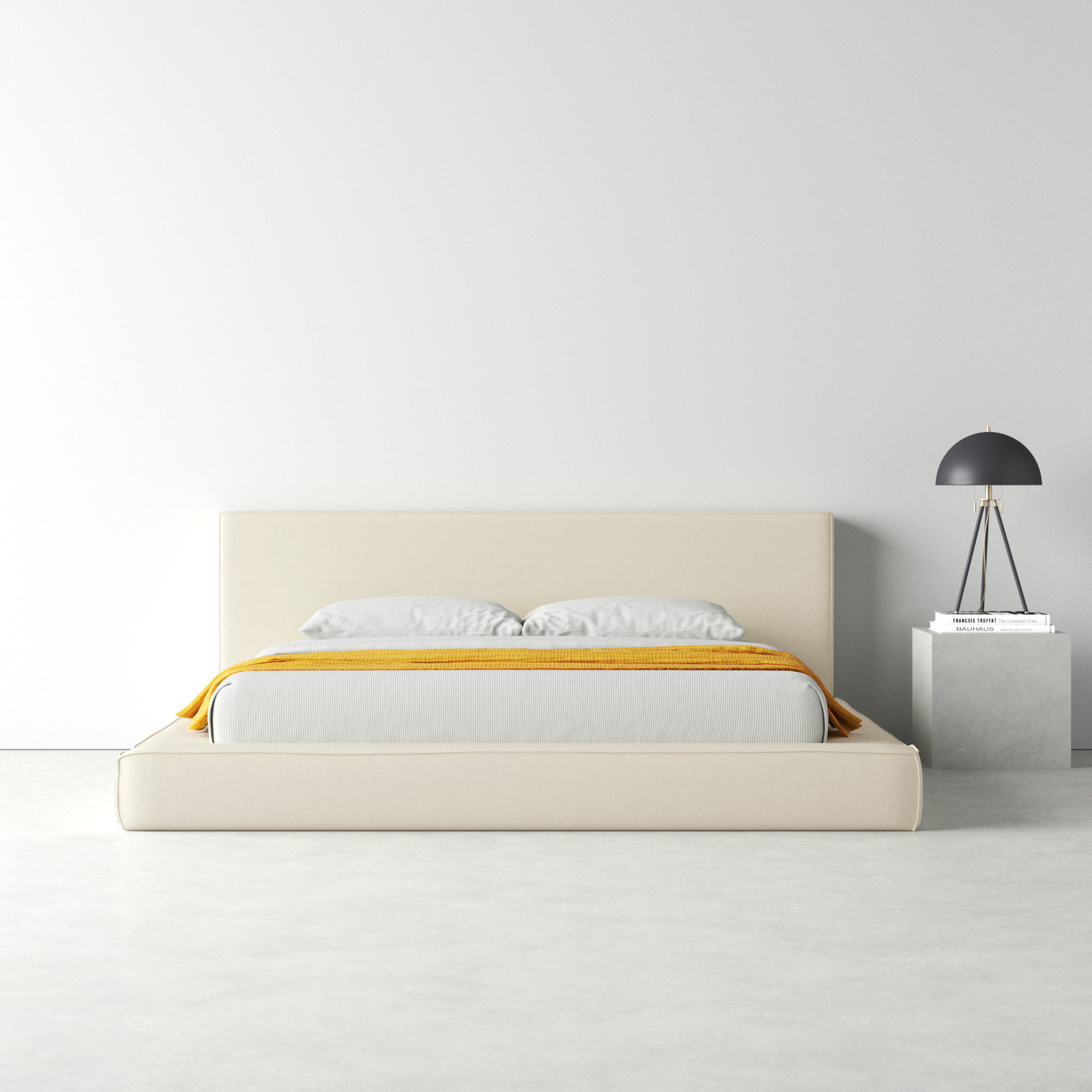 Olafur Linen Bed, Cream, King