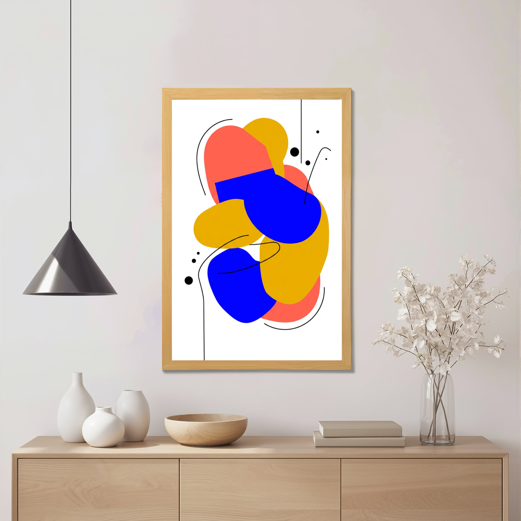 Winston Porter Abstract Colourful Shapes Modern Art Canvas Wrapped Wall ...