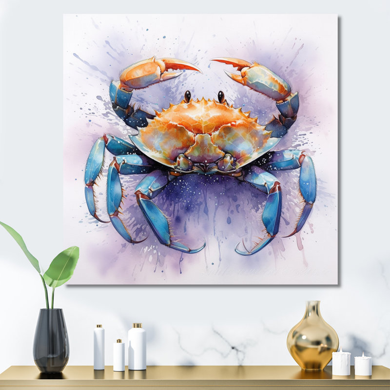 Crab Beachcombers VI sur impression sur toile, H 16 po x l 16 po, Toile tendue