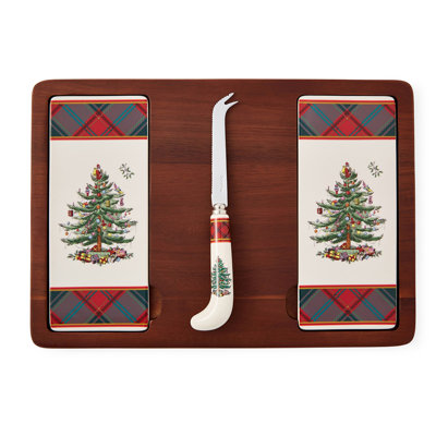 Tartan Cheese Board with Knife