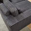 Fauteuil-lit moderne gris moelleux, méridienne surdimensionnée de 87 po, lit inclinable, aucune méridienne en tissu velours côtelé avec assemblage, velours côtelé, confortable pour le salon de la chambre à coucher-1170717774