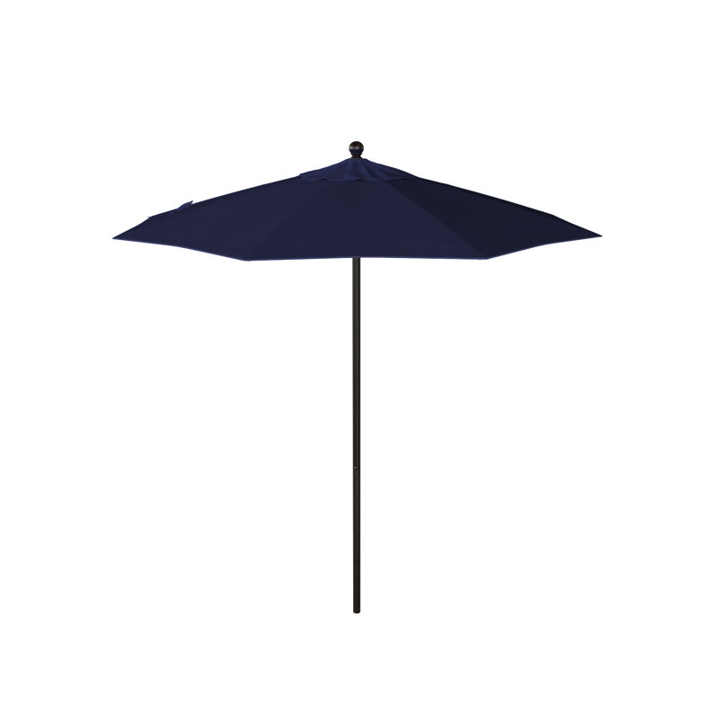 Parasol de marché 90 po Aneesaa, Toile performance bleu marine, Bronze