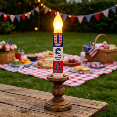 Electronic lights LEDsimulatedglowingcandlesforAmericanflagIndependenceDaydecorations