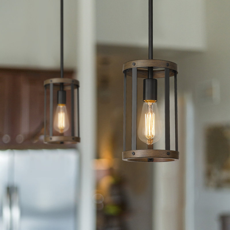 Luminaire suspendu cylindrique à 1 lumière Sarmiento
