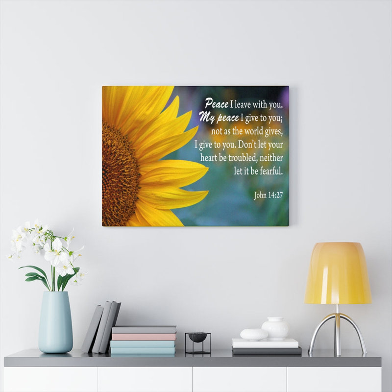 Peace John 14:27 - Wrapped Canvas Print, 61cm H x 76cm W