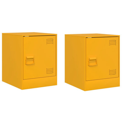 66 34.5cm W Steel Bedside Table