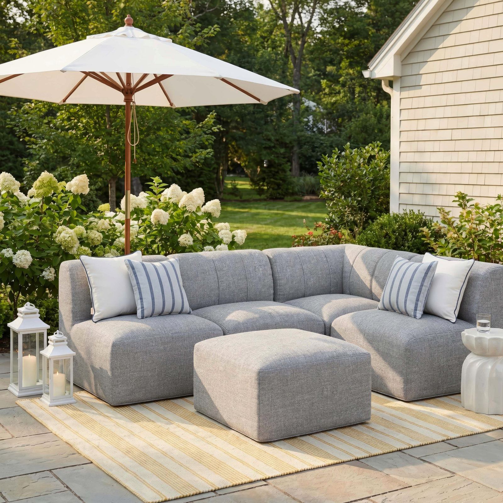 Praia Sunbrella® Patio Lounge Chair, Sunbrella® Canvas Granite