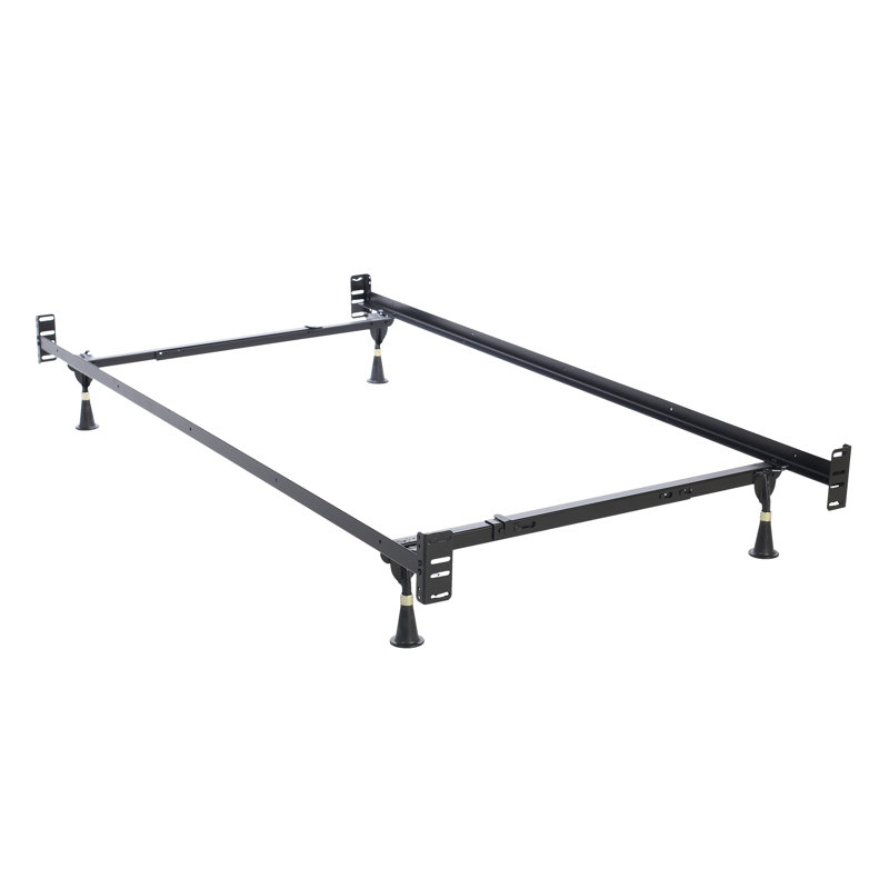 Barrières de lit et supports - Cadres de lit de tête de lit / pied de lit, rails de lit et supports centraux avec patins, simple / double, 4 pieds avec patins
