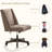 Mellins Swivel Chenille Upholstered Task Chair-895862023