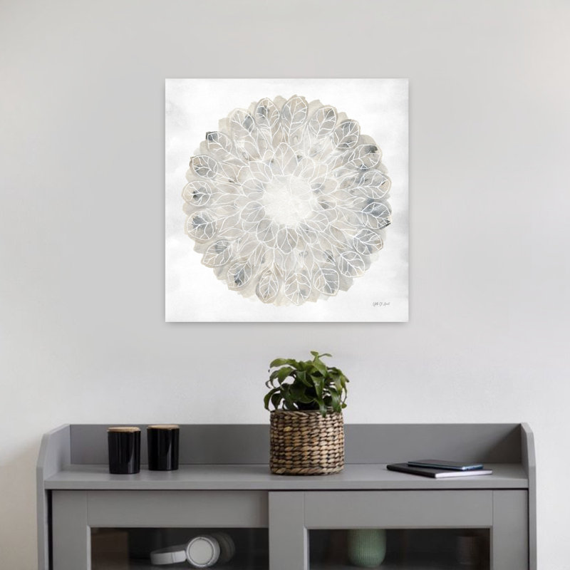 Natures Pinwheel II, art abstrait contemporain, art floral naturel, H 18 po x l 18 po