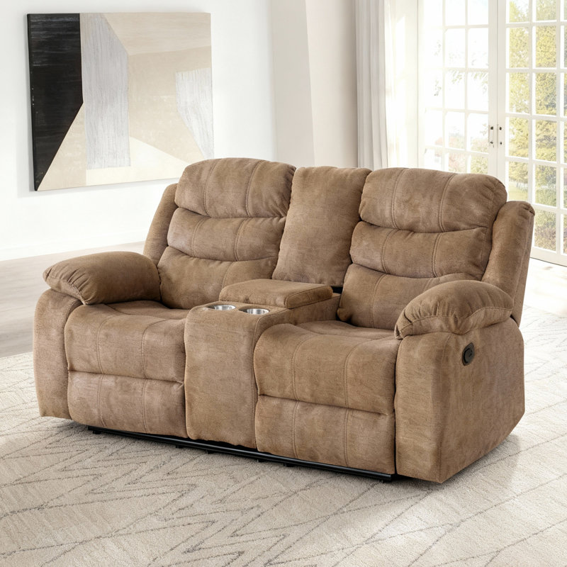 Causeuse inclinable 70,9 po Luxury, Brun