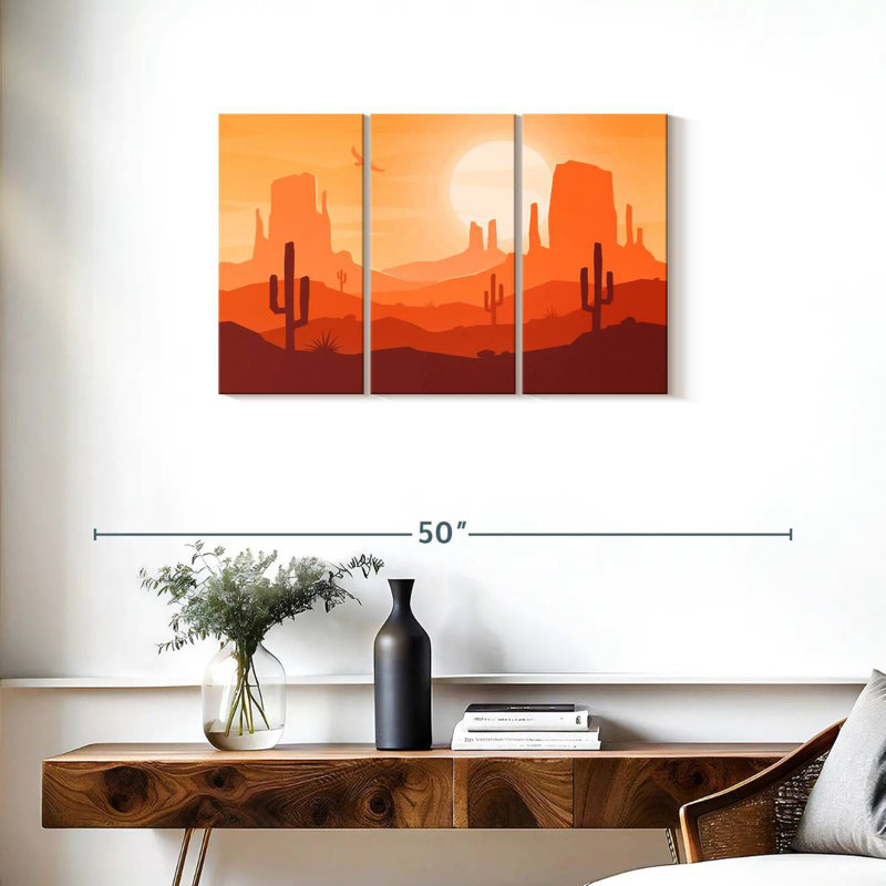 Lelar Simple Desert Landscape, 20" H x 33" W