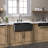 Echo Fireclay 33 in. White Farmhouse Sink Apron Front Farm Sink Double Bowl Kitchen Sink with Accessory Kit-91457276-98387759