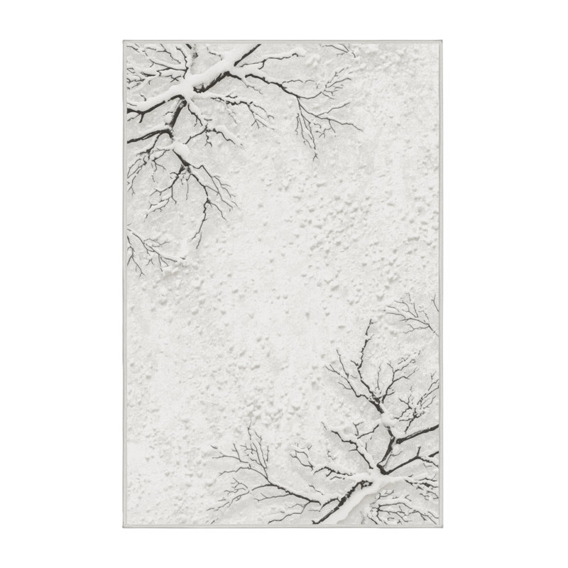 Tapis de Noël abstrait moderne et contemporain lavable à la machine Champlost, 7 x 10