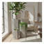 Pot de fleurs à colonne hexagonale, pot de fleurs de jardin en aluminium moderne avec drainage - petit pot de fleurs décoratif brun-extérieur-497494668-497495411