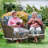 2 Pieces Patio Conversation Set With Swivel Rocking Base-1303508112