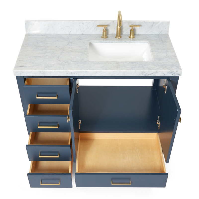 Ensemble de meuble-lavabo simple 43 po Cambridge, Bleu minuit