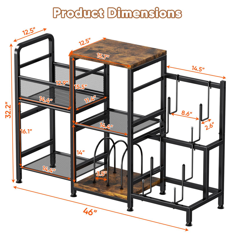 Large Record Player Stand Holds 400 Vinyl Records, 3 Tier Turntable Stand with Display Shelf, Multifunctional Media Console for Stereo