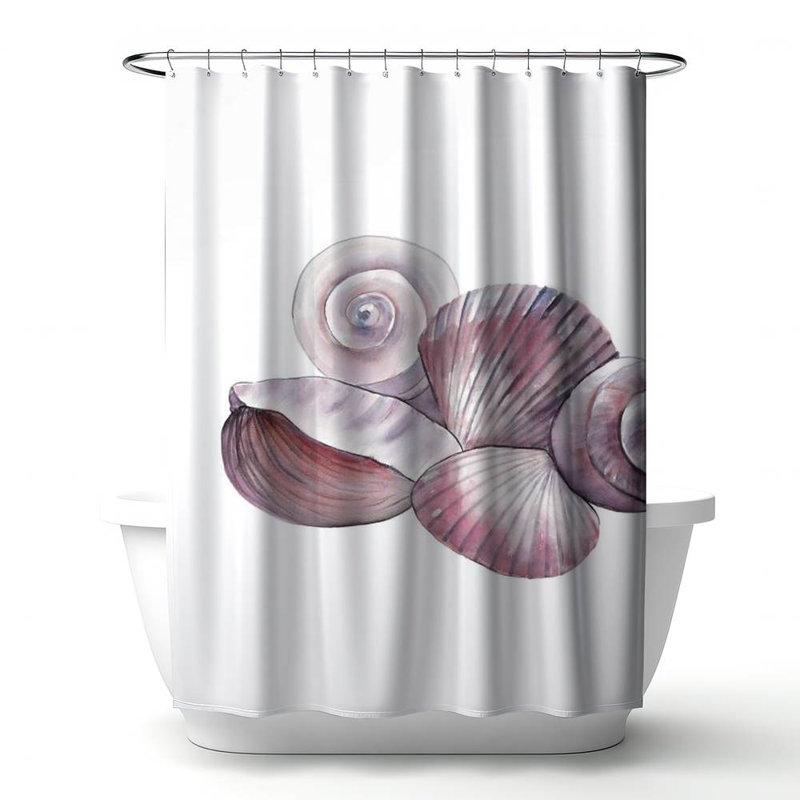 Shower Curtain CO129 – Polyester Shower Curtain, Dye Sublimation Print, 71" W × 74" L